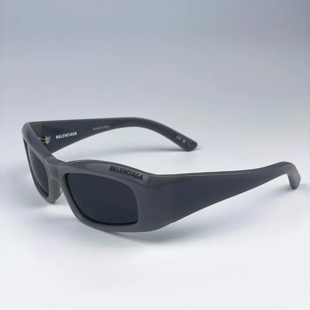 Balenciaga BB0266S 003 Sunglasses Grey Rectangle Unisex